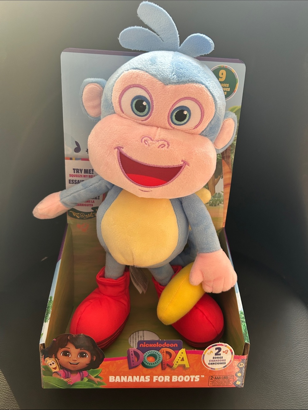 NWT 🆕 Nickelodeon Dora Blue Monkey Bananas Interactive 13” Plush Toy